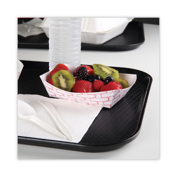 Boardwalk Paper Food Tray, 2lb., Red Weave, PK1000 - BWK 30LAG200