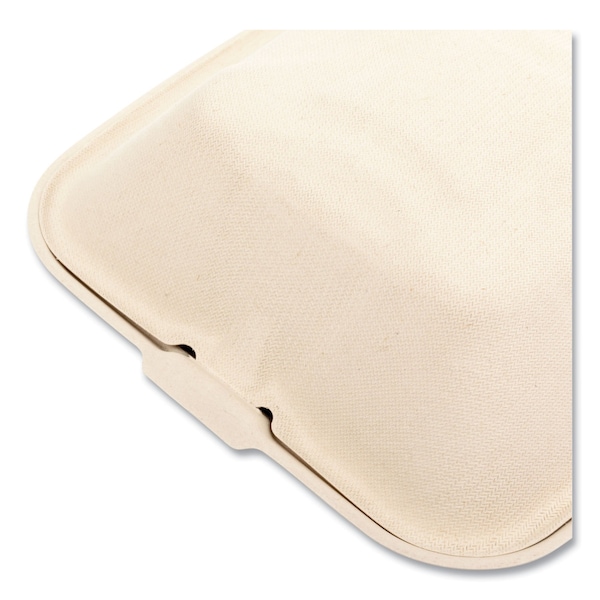 Boardwalk Bagasse PFAS-Free Food Containers, 1-Compartment, 6 x 6 x 3.19, White, Bamboo/Sugarcane, 500PK - HL-66BW-NPFA