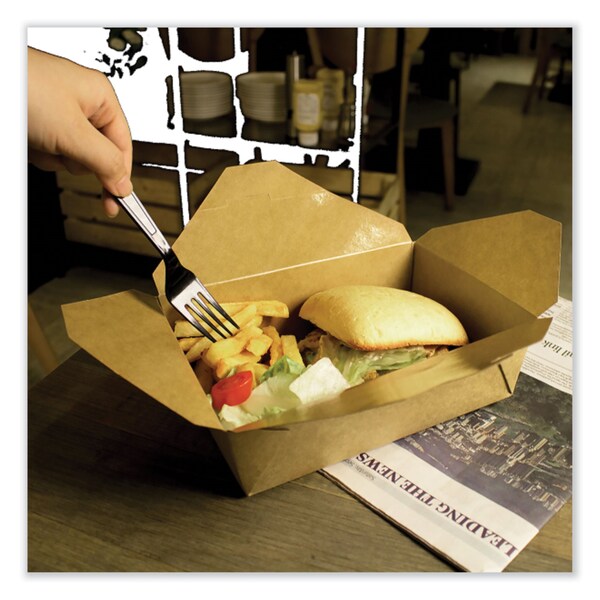 Gen Reclosable Kraft Take-Out Box, 76 oz, Paper, 200PK - KS10122