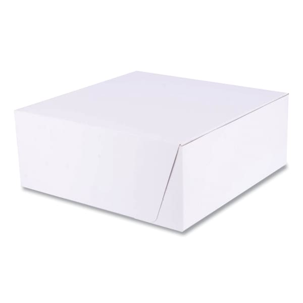 Sct White One-Piece Non-Window Bakery Boxes, Standard, 10 x 10 x 4, White, Paper, 100PK - 1573