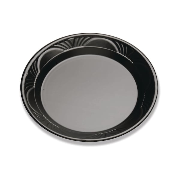 D & W Fine Pack D & W Fine Pack 9" Black Plastic Plates, PK500 - BP09P-N7