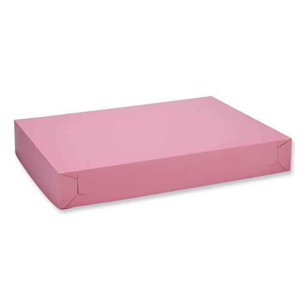Sct White Two-Piece Non-Window Bakery Boxes, 28 x 20 x 4, Pink, Paper, 50PK - 899
