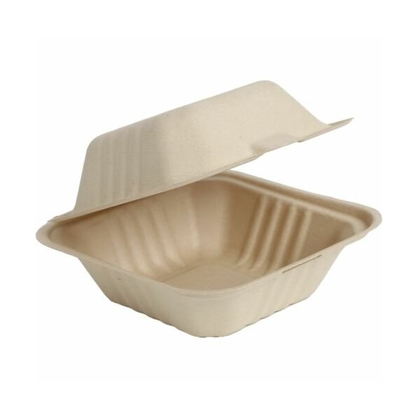 Remcoda CONTAINER, HINGED, 6INCH, FIBER, NAT, 500PK - RMLMFHC61C