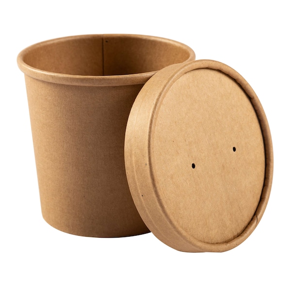 Amercareroyal Royal 12 oz. Kraft Paper Food Container And Lid Combo, PK250 - PFC12NCOM