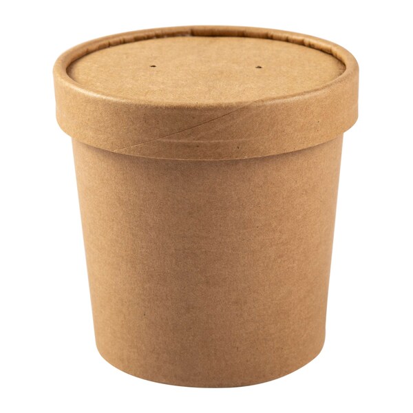 Amercareroyal Royal 12 oz. Kraft Paper Food Container And Lid Combo, PK250 - PFC12NCOM