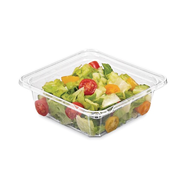 Dart TamperGuard Snack Boxes, 1-Compartment, 24 oz, 6.3 x 6.3 x 2.1, Clear, Plastic, 300PK - SB24TG1