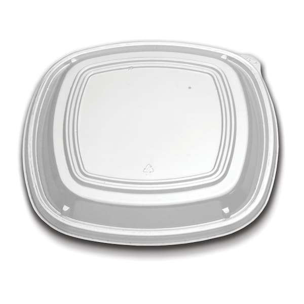Forum Forum 10.25 Clear Low Dome Vented Square Dome Lid, PK160 - CL213-100-1