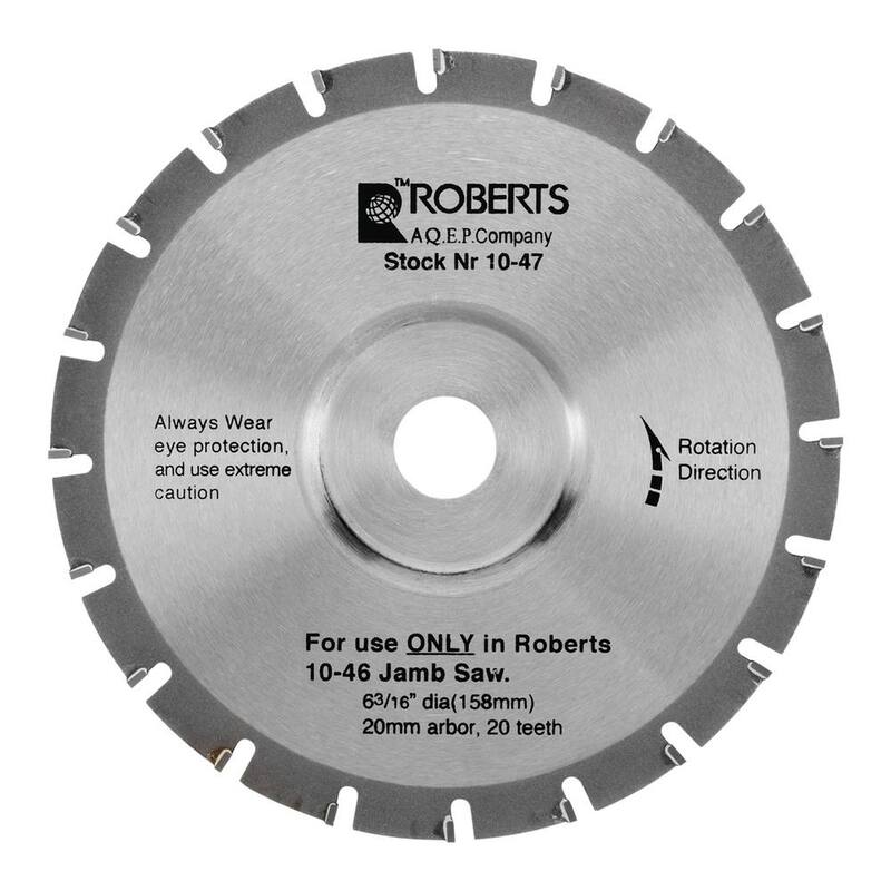 Hoja de repuesto para sierra de jamba con punta de carburo de 20 dientes de ROBERTS 6-3/16 in. - 10-47-6