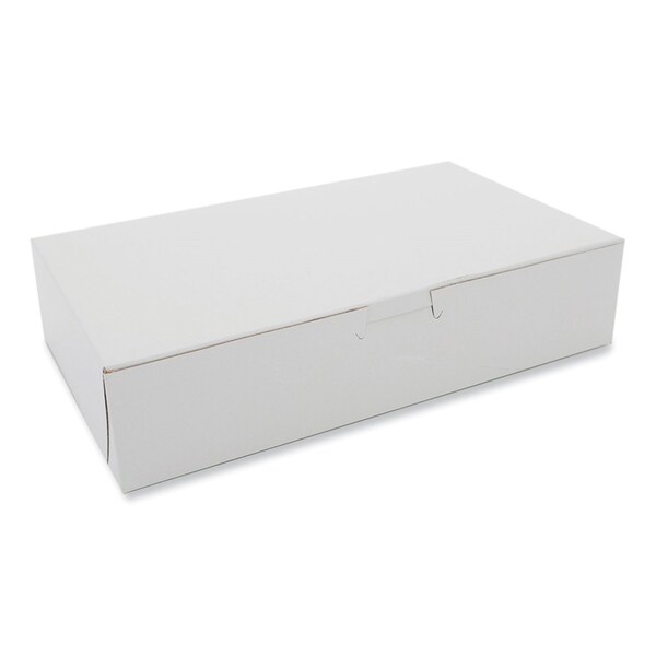 Sct White One-Piece Non-Window Bakery Boxes, 10 x 6 x 2.25, White, Paper, 250PK - SCH 0967