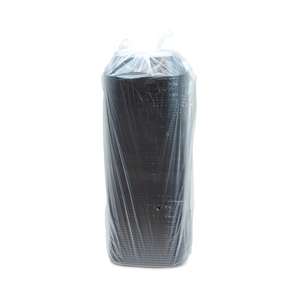 Pactiv PET Container Bases, 7 x 7 x 1.52, 24oz, 1-Comp, Blk, PK300 - SAB0724