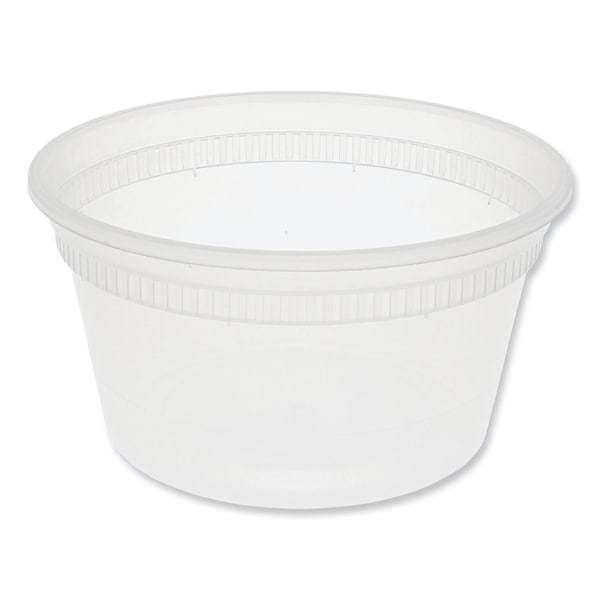 Pactiv Evergreen Newspring DELItainer Microwavable Container, 12 oz, 4.55 x 4.55 x 2.45, Clear, Plastic, 480PK - L5012Y