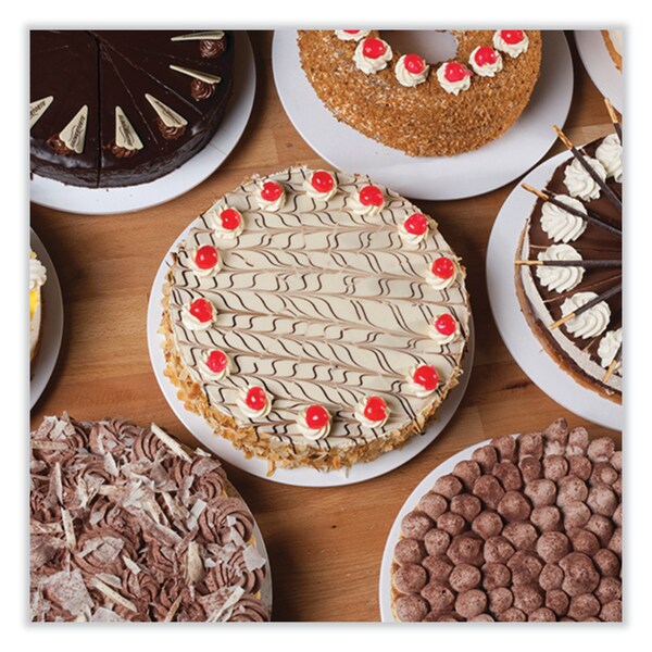 Sct Bright White Cake Circles, 7 in. Diameter, White, Paper, 100PK - 11205