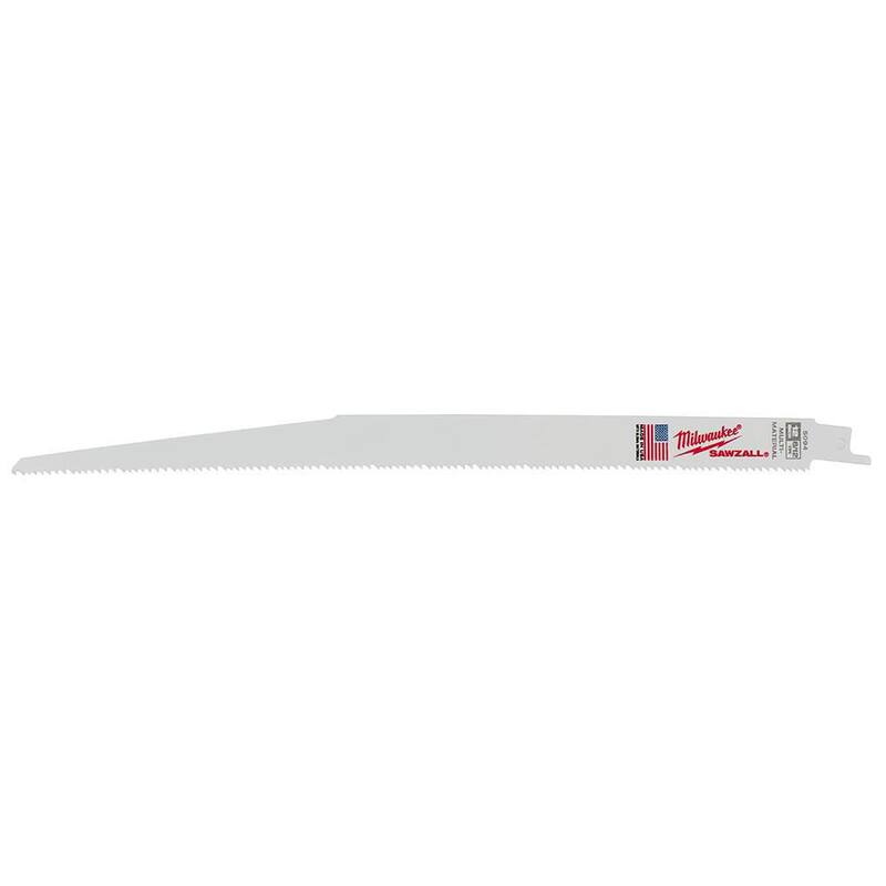Milwaukee 12 pulgadas 8/12 TPI Hojas de Sierra Alternante de Corte Multi-Material SAWZALL (Paquete de 5) - 48-00-5094