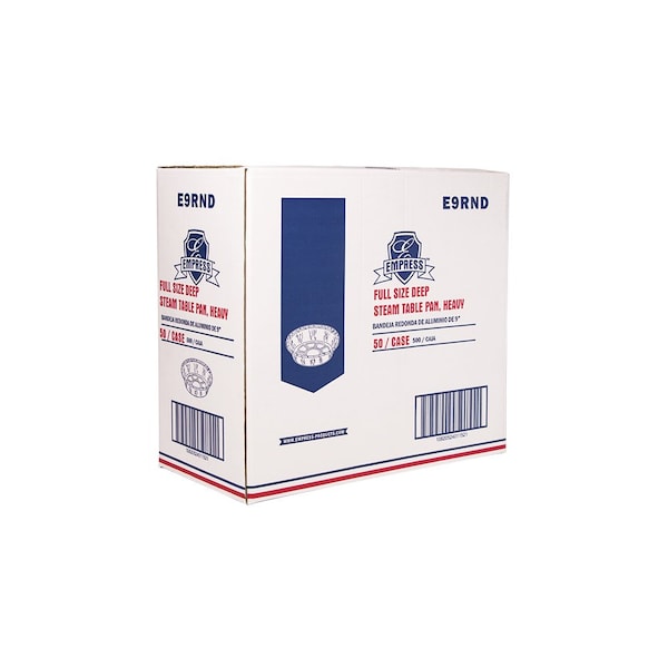 Empress 9 in. Round Foil Pan 9.06 in. x 9.06 in. x 1.65 in., 500PK - E9RND