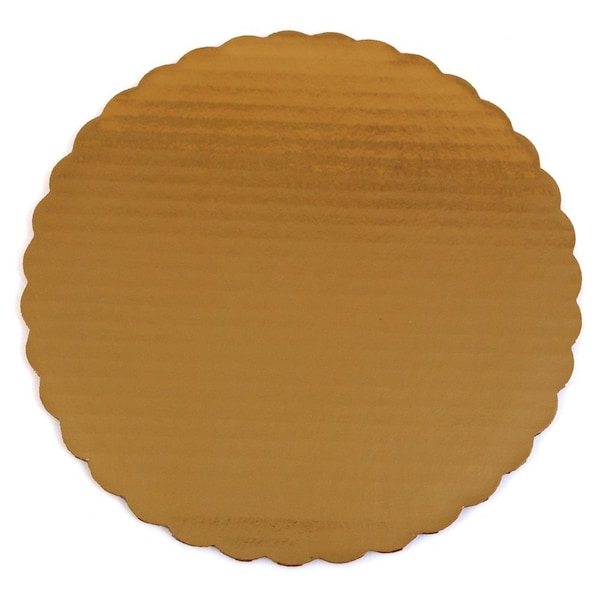 Champion Southern Single Wall Sturdy Cake Circle Gold 12 in. Laminated, 100PK - 1620