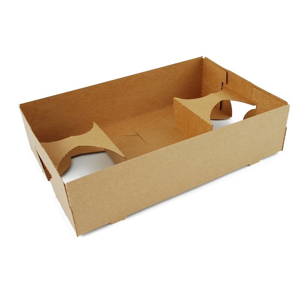 Champion 0120 Southern On-the-Go Pop-Up Food/Drink Tray Kraft Paperboard 10 in. X 6.5 in. X 2.5 in., 250PK - 120