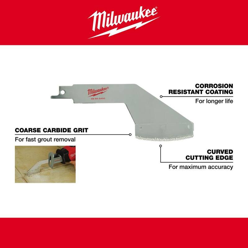 Hoja de sierra reciproca para remover lechada de 5 pulgadas de Milwaukee - 49-00-5450