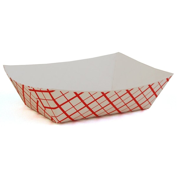 Champion 0409 Southern Southland No 50 Paperboard Food Tray Red Check 0.5 lb., 250PK - 409