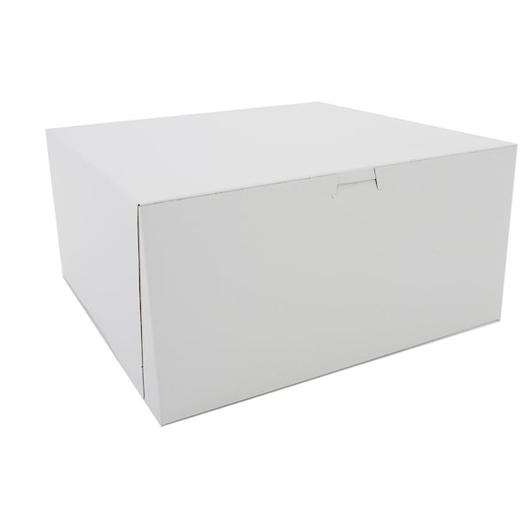 Champion 0989 Southern Non-Window Lock-Corner Bakery Box White 12 in. X 12 in. X 6 in., 50PK - 989