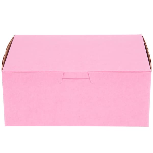 Champion 0813 Southern Non-Window Lock-Corner Bakery Box Pink 7 in. X 5 in. X 3 in., 250PK - 813