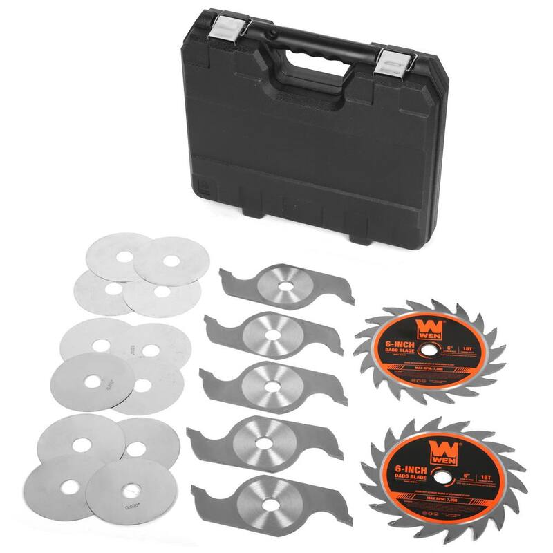 Juego de hojas de sierra apiladas de 6 pulgadas y 18 dientes de carburo para sierras de mesa de 8-1/4 y 10 pulgadas - BL067D