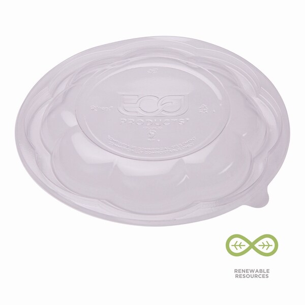 Eco-Products Renewable and Compostable Lids for 24, 32 and 48 oz Salad Bowls, Clear, Plastic, 300PK - EP-SBLID