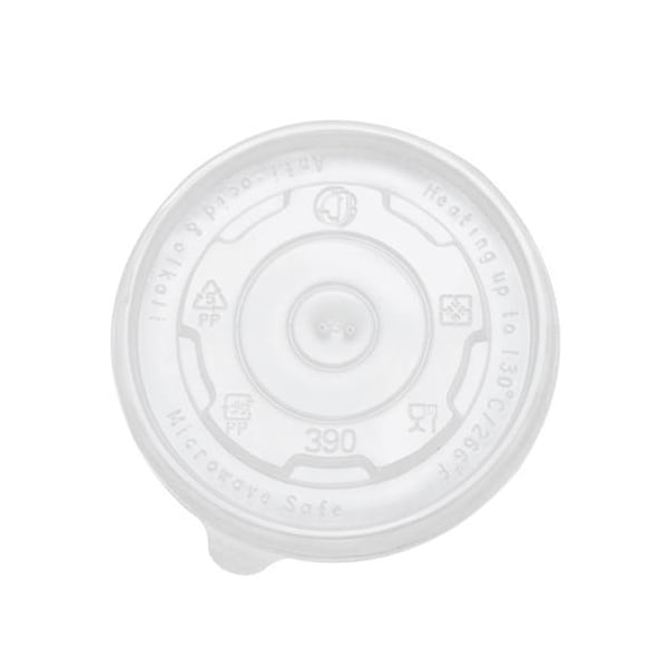 Karat 12 oz Paper Food Cup Flat Lid, PK1000 - C-KDL100-PP