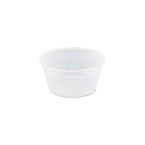 Solo Dart SCCB200N, Souffle/Portion Cups, Plastic, 2 oz., 2500/Carton - SCC B200N