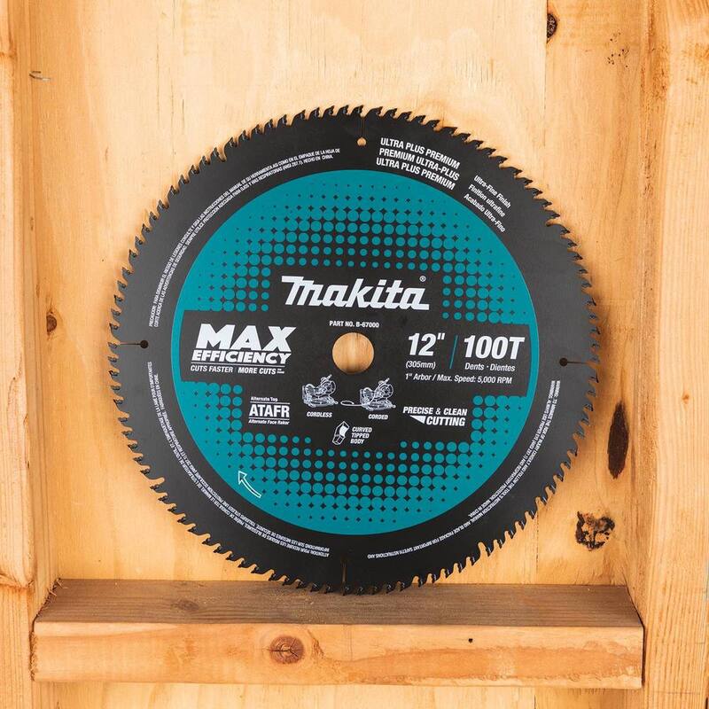 Makita 12 pulgadas 100 dientes hoja de sierra inglete con punta de carburo de máxima eficiencia - B-67000