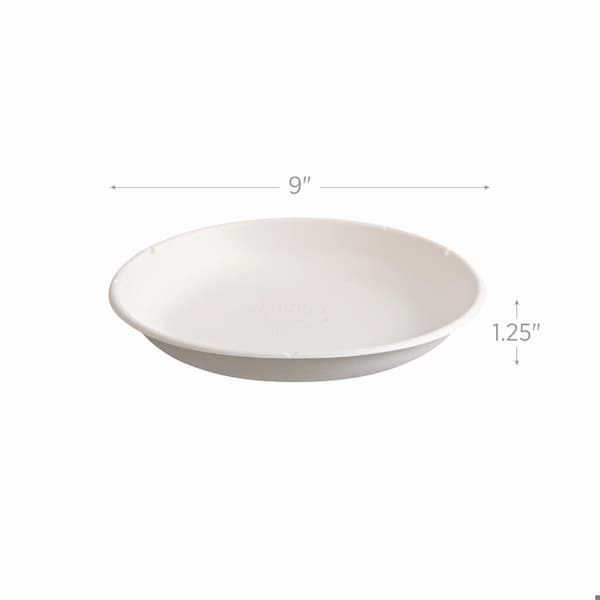 Eco-Products Vanguard Worldview Renewable and Compostable Sugarcane Take-Out Containers, 34.1 oz, White, 400PK - EP-SCR9NFA