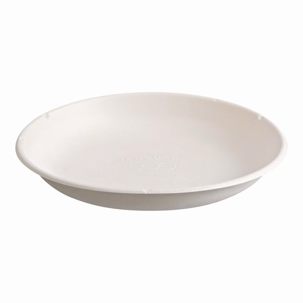 Eco-Products Vanguard Worldview Renewable and Compostable Sugarcane Take-Out Containers, 34.1 oz, White, 400PK - EP-SCR9NFA