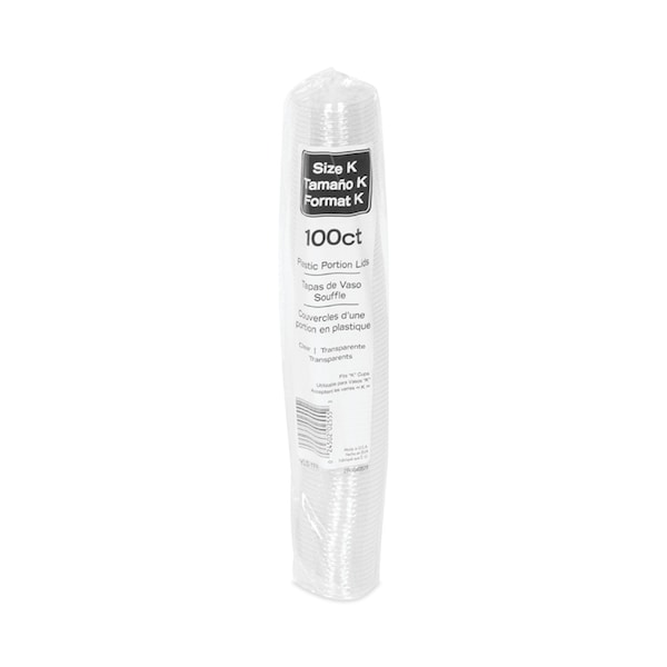 Pactiv Evergreen Portion Cup Lids, Fits 0.5 oz to 1 oz Cups, Clear, PK2500 - YLS1FR