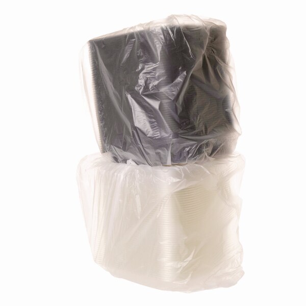 Eco-Products Recycled Content 9 in. Premium Take Out Containers, 42 oz, 9x8.8x1.6, Black/Clear, Plastic, 150PK - EP-PTOR9