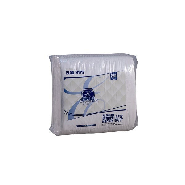 Empress Elite Dinner Napkin, 1/4 Fold, White, PK4000 - ELDN141717