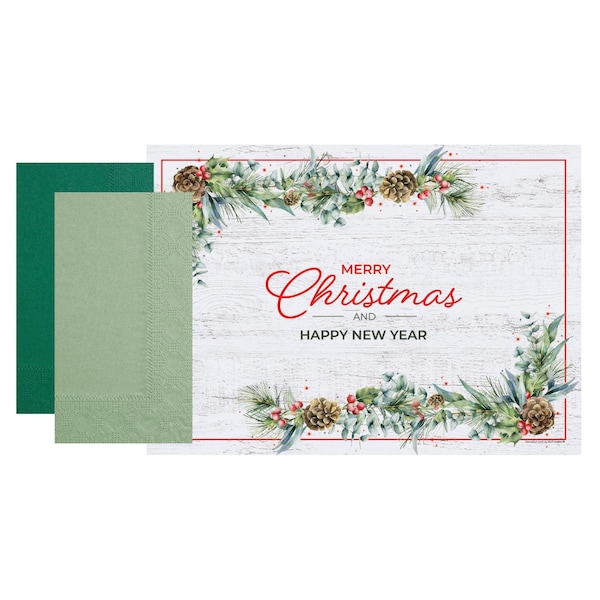 Hoffmaster Seasonal Placemat and Napkin Combo Packs PK 750 PK - 856795
