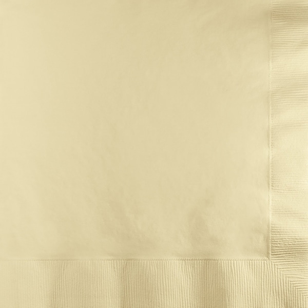 Touch Of Color Ivory Dinner Napkins 3 ply, 8.5"x8", 250PK - 59161B