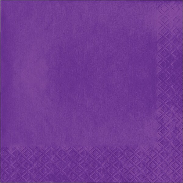 Touch Of Color 6.5" x 6.5" Amethyst Purple Napkins 600 PK - 318929