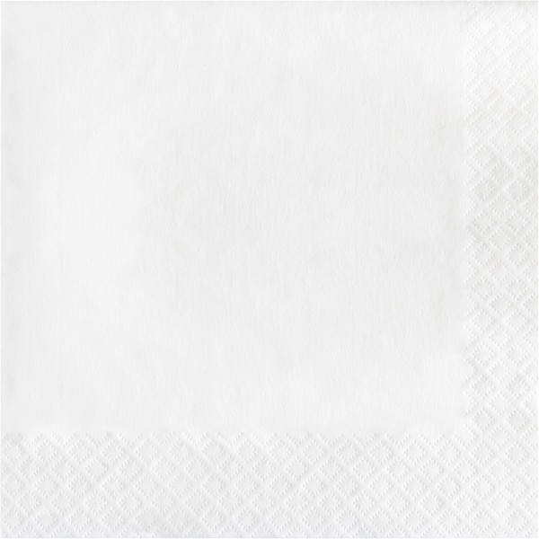 Touch Of Color 6.5" x 6.5" White Napkins 600 PK - 139140135