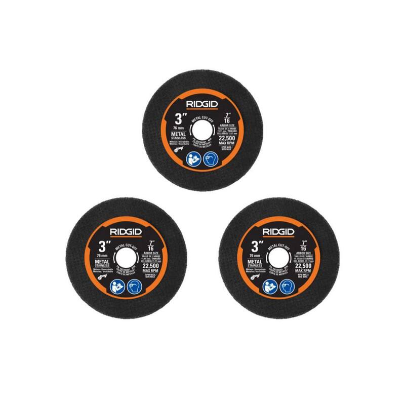 Juego de ruedas de corte de metal RIDGID (3 piezas) - AC7CW32