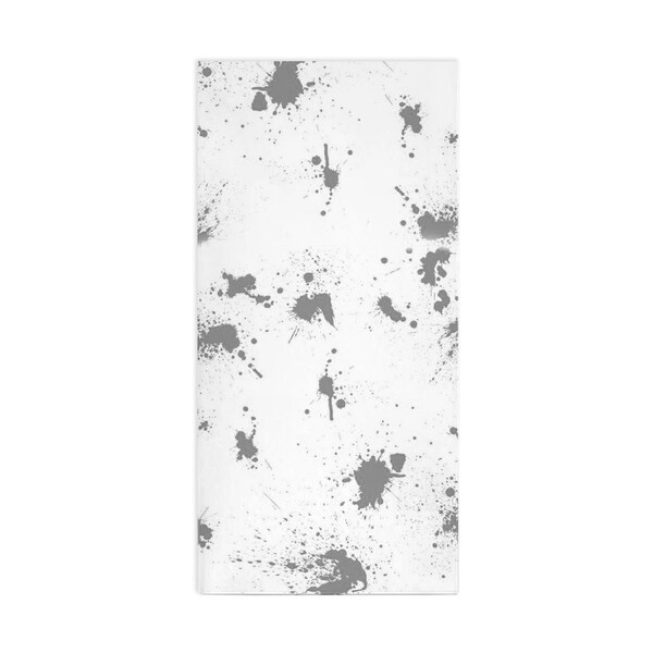 Smarty Had A Party White with Silver Paint Splatter Paper Dinner Napkins 600 Napkins, 600PK - 2192-CASE