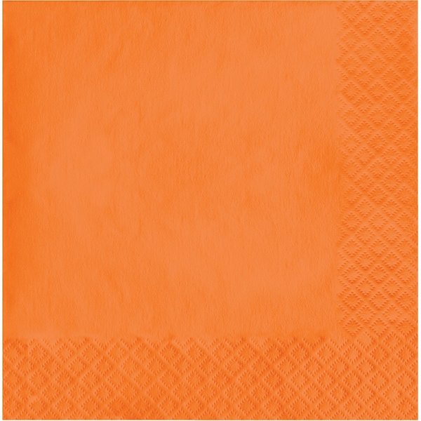 Touch Of Color 6.5" x 6.5" Sunkissed Orange Napkins 600 PK - 139352135