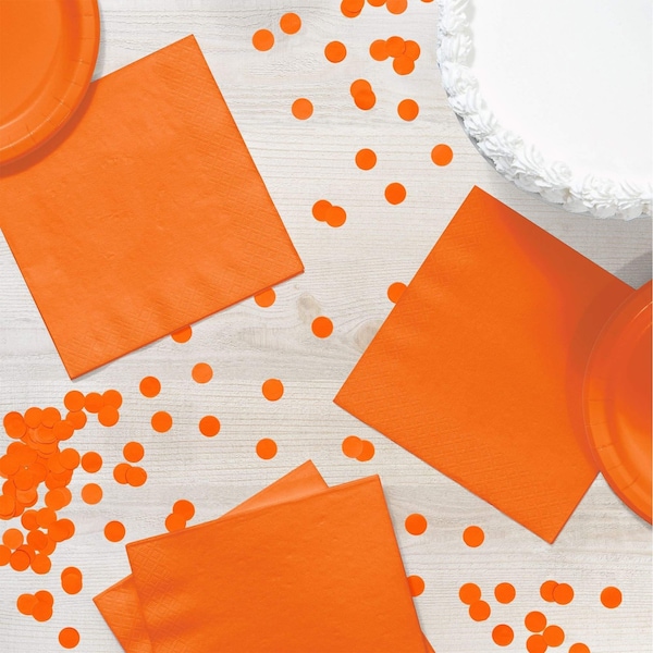 Touch Of Color 6.5" x 6.5" Sunkissed Orange Napkins 600 PK - 139352135