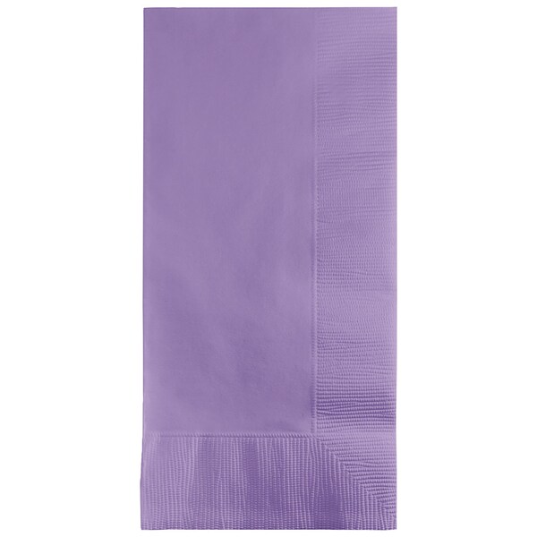 Touch Of Color 4" x 8" Luscious Lavender Purple Dinner Napkins 600 PK - 67193B