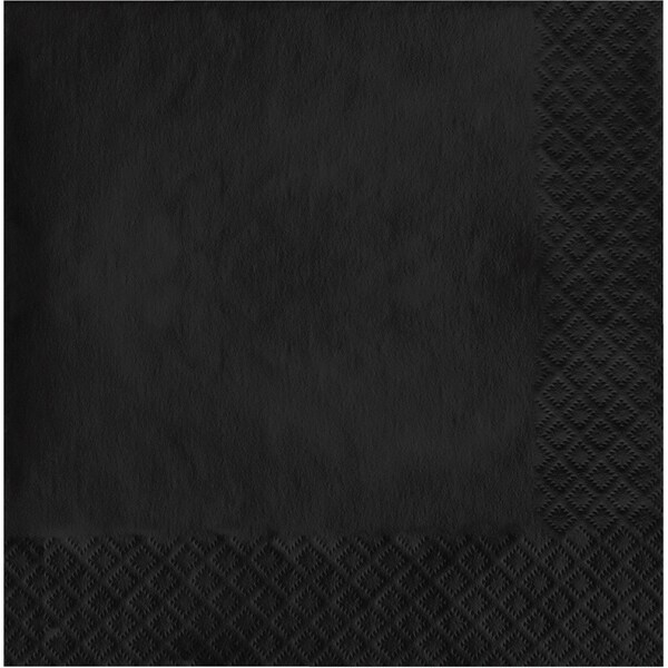 Touch Of Color Black Napkins, 6.5", 500PK - 58134B