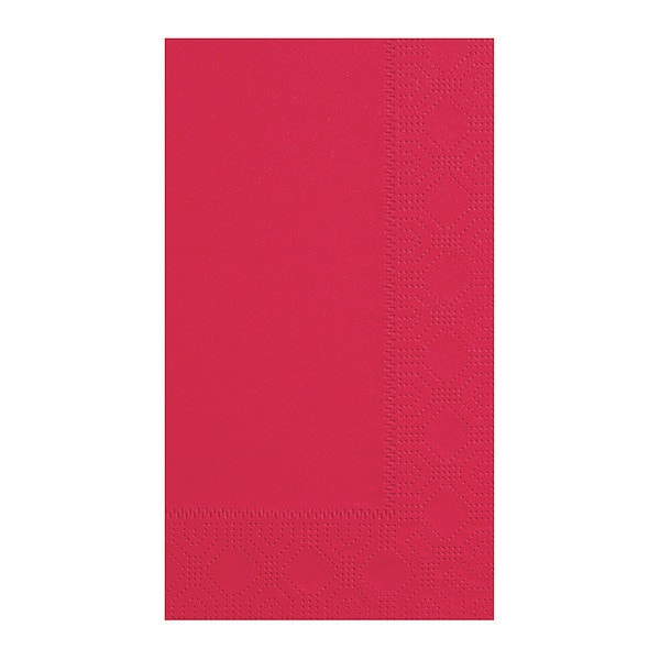 Hoffmaster Red Dinner Napkin, 2 Ply, 1/8 Fold, PK125 - 180511