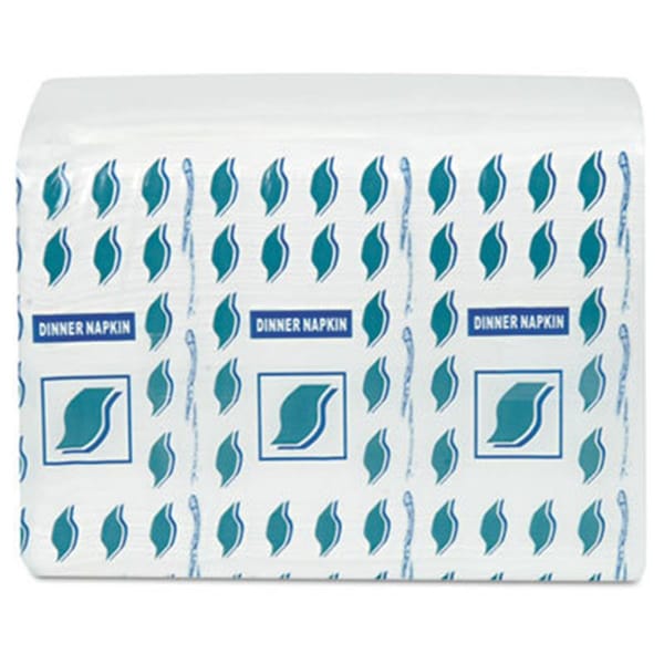 United General Supply Co GEN 2-Ply Dinner Napkins, White - 15X17DIN