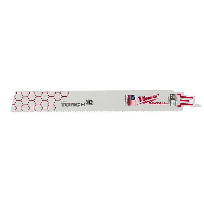 Milwaukee 9 pulgadas 14 TPI TORCH Hoja de sierra alternativa para metal grueso para SAWZALL (Paquete de 5) - 48-00-5787
