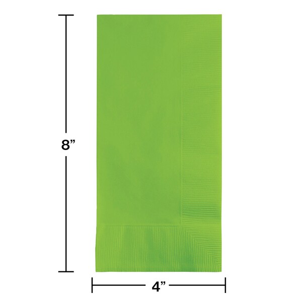 Touch Of Color 4" x 8" Fresh Lime Green Dinner Napkins 600 PK - 673123B