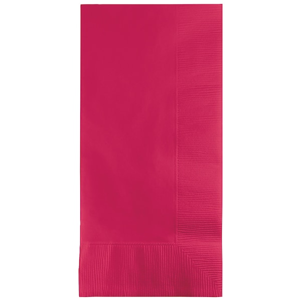 Touch Of Color 4" x 8" Hot Magenta Pink Dinner Napkins 600 PK - 67177B