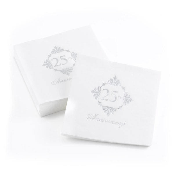 Hortense Hewitt Silver Anniversary Napkins - 55163